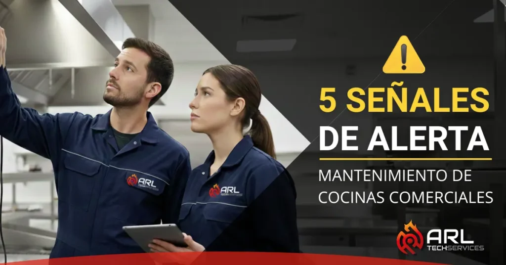Técnicos profesionales de ARL Tech Services brindando mantenimiento preventivo en una cocina industrial | Mantenimiento de cocinas Comerciales en Austin Texas