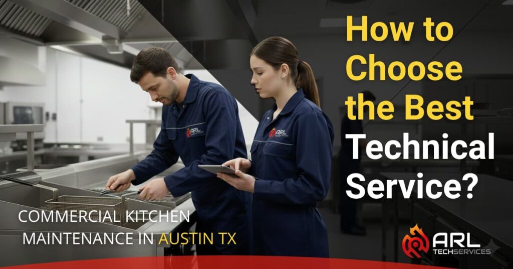 Commercial kitchen technicians providing technical service in Austin Texas.